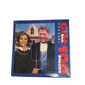 Vintage Arkansas Gothic Bill Hillary Clinton 100pc Jigsaw‎ Puzzle Sealed 8'x10'